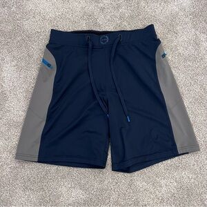 Hylete Training Shorts Mens Med Navy Blue Flex Waistband Lightweight Above Knee